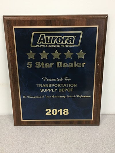 2018 Aurora Five Star Dealer Award Winner