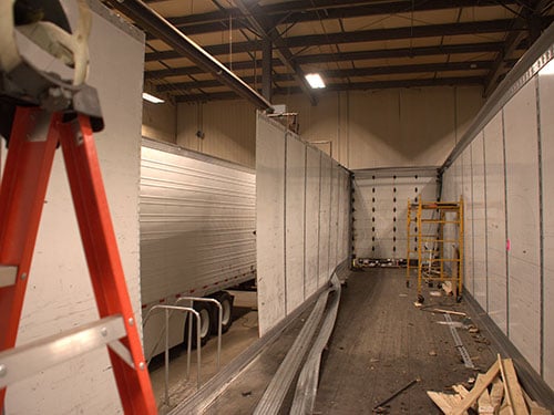 Trailer in Service Bay