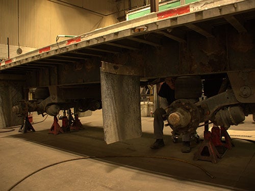 Trailer Being Serviced